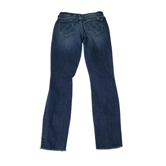 Mother Jeans 24‎ Blue High Waist Looker Ankle Fray Distressed Closer to The Edge - Picture 3 of 13